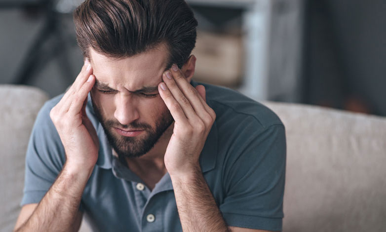 Migraine Drip Man with Headache